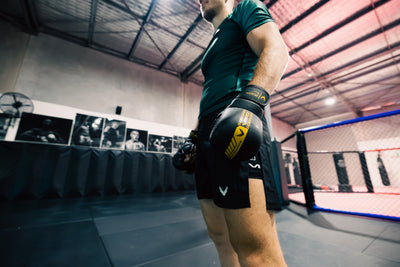 VERO Valor-Series black 2-in-1 MMA hybrid shorts with compression inner layer — view 4
