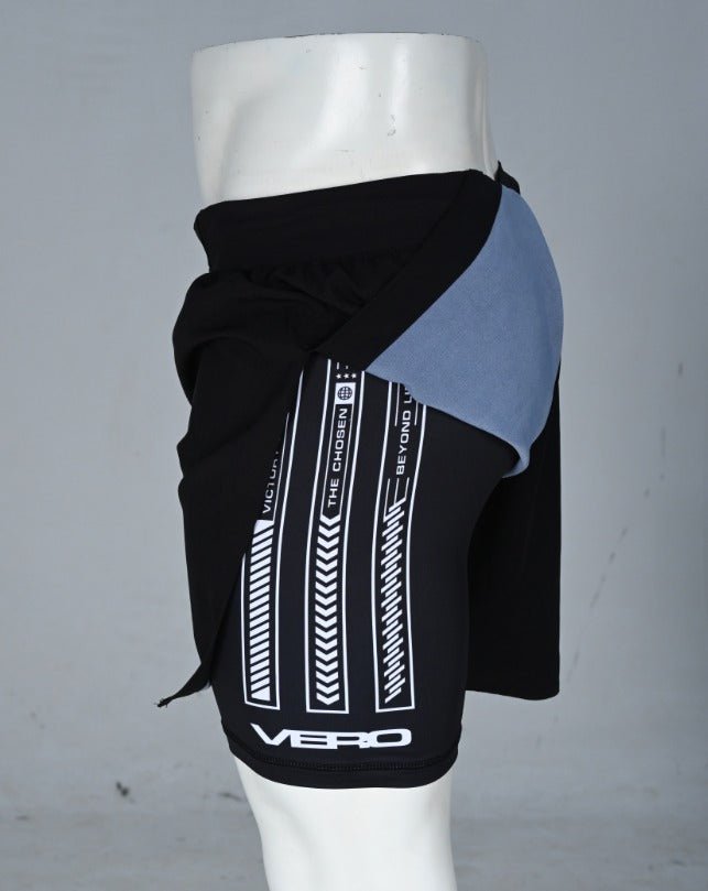 VERO - Valor - Series 2 - in - 1 Hybrid Shorts - Black - Vero Fightwear